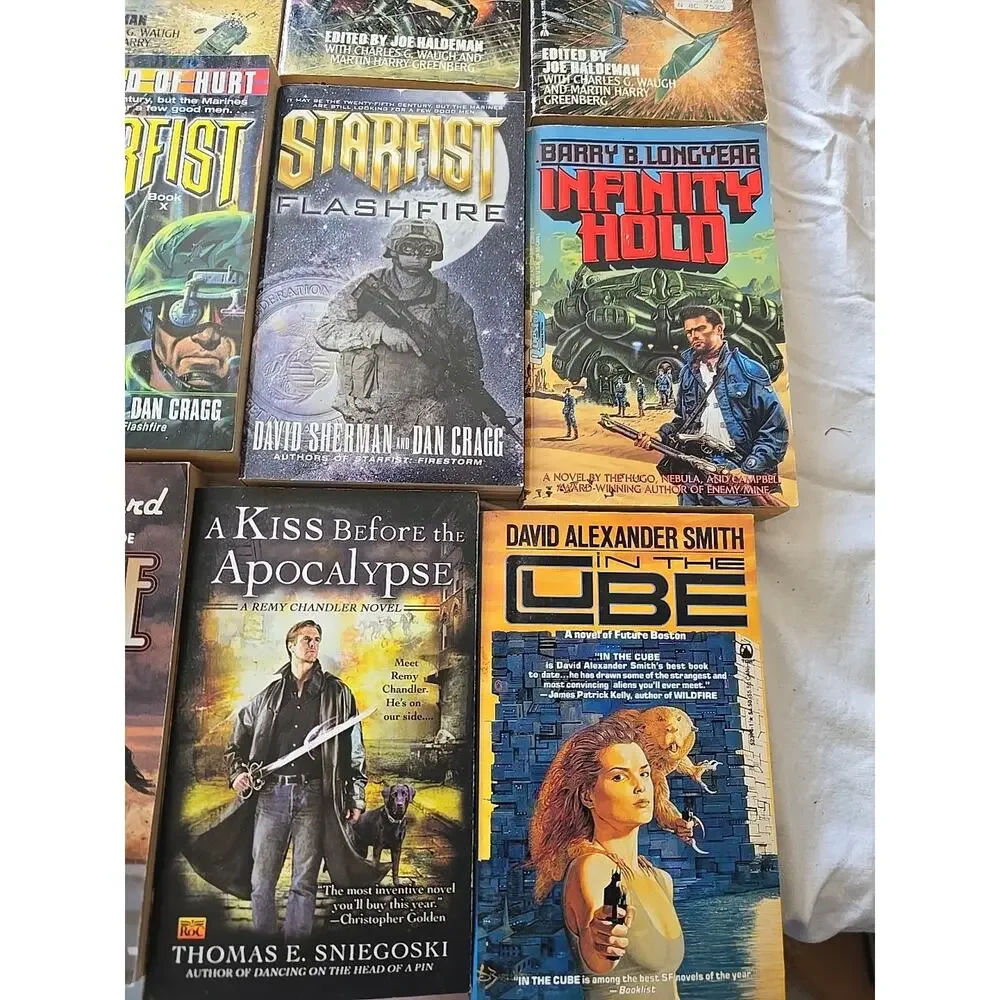 Lot of‎ 9 Mixed Authors War Military Fantasy Science Fiction Paperback Books